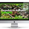 Gardening for Beginners 101 over a garden background computer image